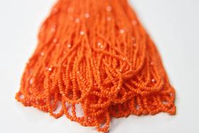 13/0 Hanks Charlotte True Cut Beads Orange Opaque 1/5/25/50/100 Hanks 1.6mm glass beads, jewelry supply, findings, craft supply, rare beads
