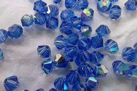 4mm Swarovski Sapphire AB Bicones rainbow beads 36/72/144/432/720 Pieces, rainbow beads, jewelry making, couture embellishments