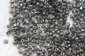 6/0 Charlotte Cut Beads Patina Transparent Crystal Gun Metal 10/20/50/250/500 Grams glass beads, jewelry supply, vintage findings, craft