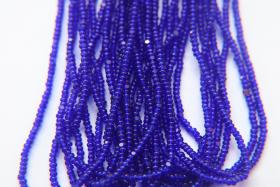 13/0 Charlotte Cut Beads 30100 Royal Blue Transparant Hanks 1/5/25/50/100 Hanks 1.6mm glass beads, jewelry supply, findings, vintage