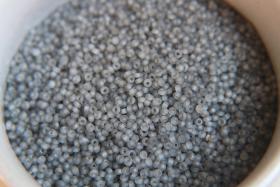 8/0 Seed Beads Frosted Gunmetal 3 MM  20/50/100/200 Grams  glass beads, jewelry supply, vintage findings, craft supply