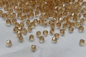 4mm Crystal Champagne Swarovski Bicone Beads 36/72/144/432/720 Pieces loose beads, jewelry making, couture embellishment