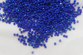 11/0 Charlotte Cut Beads Patina Medium Blue Opaque Aurore Boreale 10/20/50/250/500 Grams PREMIUM MATERIALS
