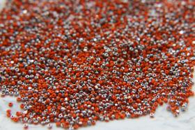 13/0 Charlotte Cut Beads Patina Orange Opaque Silver 5/10/20/50/250/500 Grams PREMIUM MATERIALS