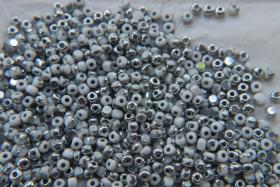 6/0 Charlotte Cut Beads Patina Opaque Chalk White Silver 10/20/50/250/500 Grams glass beads, jewelry supply, vintage findings, craft supply