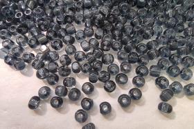 6/0 Charlotte Cut Beads 40010 Transparent Grey 10/20/50/250/500 Grams glass beads, jewelry supply, vintage findings, craft supply, rare whit