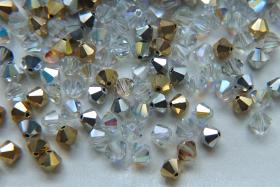 6mm Bridal Designer Mix Preciosa Bicone Beads 12/36/72/144/288 Pieces jewelry making/embroidery materials / premium vintage materials
