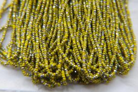 11/0 Hanks Charlotte Cut Beads Patina Opaque Yellow Silver 1/5/25/50/100 Hanks PREMIUM SEED BEADS