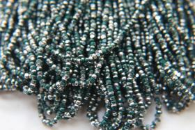 11/0 Hanks Charlotte Cut Beads Patina Opaque Emerald Silver 1/5/25/50/100 Hanks PREMIUM SEED BEADS