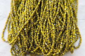 11/0 Hanks Charlotte true Cut Beads Patina Opaque Yellow Gun Metal 1/5/25/50/100 Hanks PREMIUM SEED Beads, vintage supplies