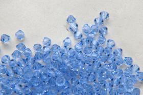 4/5mm Light Sapphire Swarovski Bicone 12/36/72/144/432/720 Pieces jewelry making beads, embroidery materials, craft supplies