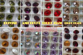 48 ss Swarovski Vintage Rhinestones Foiled 2/6/24/72 pieces (8 colors)