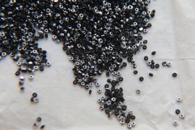 13/0 Charlotte Cut Beads Patina Jet Silver 5/10/20/50/250/500 Grams craft supplies, jewelry making, embroidery materials