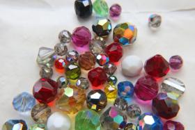 Swarovski Vintage 50/100/250/500 Grams, Mix crystals, Glass Mix, Rondelle Beads, rainbow beads, chunky beads, craft supply