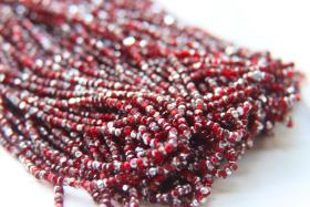 13/0 Charlotte Cut Beads Patina Transparent Light Siam Silver 5/10/20/50/250/500 Grams glass beads, jewelry supply, findings, craft supply