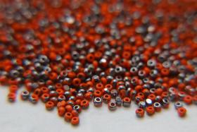 13/0 Charlotte Cut Beads Patina Orange Opaque Gunmetal 5/10/20/50/250/500 Grams PREMIUM MATERIALS