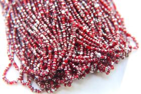 11/0 Hanks Charlotte Cut Beads Patina Transparent Light Siam Silver 1/5/25/50/100 Hanks PREMIUM SEED BEADS