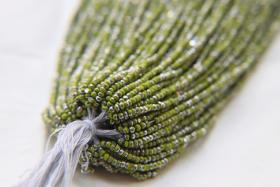 11/0 Hanks Charlotte Cut Beads Patina Opaque Olivine Silver 1/5/25/50/100 Hanks PREMIUM SEED BEADS