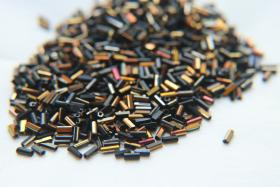 True Cuts Size 2 (2x4mm) Bugle Beads 5/10/20/50/250/500 Grams Patina Jet Black Bronze Gold loose tube beads