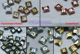 10mm Swarovski 3400 Square Lochrosen (3400) - 5 Colors 2/4/24/72/144 Pieces PREMIUM Materials