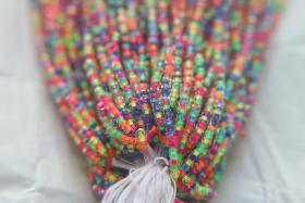 13/0 Hanks Charlotte Cut Beads Multi Neon Linings 1/5/25/50/100 Hanks 1.6mm jewellery rare glass beads, jewelry supply, native supply