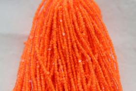 13/0 Hanks Charlotte Cut Beads Neon Orange Linings 1/5/25/50/100 Hanks 1.6mm jewellery rare glass beads, jewelry supply, native supply