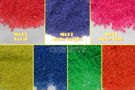 13/0 Charlotte true Cut Beads MATT Neon Linings (7 Colors) 5/10/20/50/250/500 Grams Premium Seed Beads, Rare Beads, Native Supply