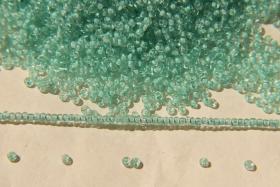11/0 True cuts Charlotte Beads Crystal Mint Lined 10/20/50/250/500 Grams PREMIUM SEED BEADS, Native Supply