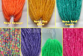 13/0 Hanks Charlotte Cut Beads Neon Linings 1/5/25/50/100 Hanks 1.6mm jewellery rare glass beads, jewelry supply, native supply