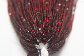 11/0 Hanks Charlotte Cut Beads Red Jet Lined 1/5/25/50/100 Hanks 2.0mm jewellery NATIVE rare glass beads, jewelry supply,