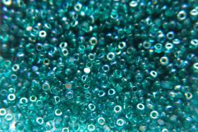 11/0 Charlotte Cut Beads Patina Transparent Teal Green Aurore Boreale 10/20/50/250/500 Grams PREMIUM MATERIALS