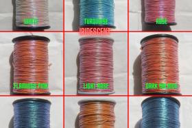 Iridescent Color Cord Dori Thread Beading Embroidery Braided Non-Stretch thread for Embroidery & Jewelry Making 0.6MM Width, 100 Meter/Roll