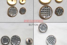 8/10/14mm Round Vintage Swarovski Stud Buttons Crystal Button Beads & Jewelry Supplies for Jewelry Making