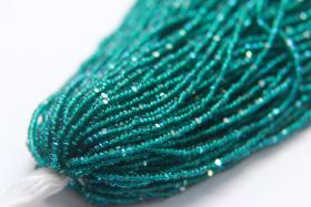 11/0 Hanks Charlotte Cut Beads Patina Transparent Teal Green Aurore Boreale 1/5/25/50/100 Hanks PREMIUM SEED BEADS