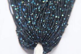 11/0 Hanks Charlotte Cut Beads Patina Matt Black Aurore Boreale 1/5/25/50/100 Hanks PREMIUM SEED BEADS, Native Supplie