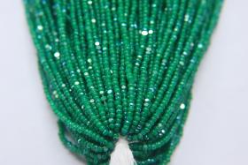 11/0 Hanks Charlotte Cut Beads Patina Opal Green Aurore Boreale  1/5/25/50/100 Hanks PREMIUM SEED BEADS, Native Supplie