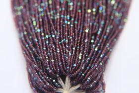 11/0 Hanks Charlotte Cut Beads Patina Transparent Amethyst Aurore Boreale 1/5/25/50/100 Hanks PREMIUM SEED BEADS, Native Supplie