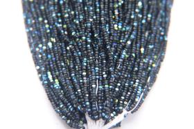 13/0 Hanks Charlotte Cut Beads Patina Matt Jet Black Aurore Boreale 1/5/25/50/100 Hanks 1.6mm glass beads, native jewelry supply, findings