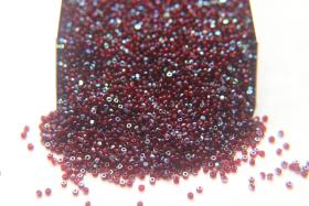 11/0 Charlotte Cut Beads Patina Transparent Garnet Aurore Boreale 10/20/50/250/500 Grams PREMIUM MATERIALS