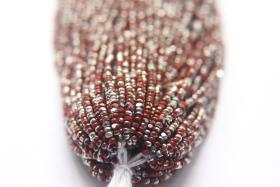 11/0 Hanks Charlotte Cut Beads Patina Patina Rust opaque Silver 1/5/25/50/100 Hanks PREMIUM SEED BEADS, Native Supplies