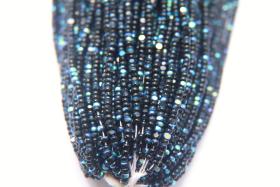 11/0 Hanks Charlotte Cut Beads Patina Jet Black Aurore Boreale 1/5/25/50/100 Hanks PREMIUM SEED BEADS, Native Supplies