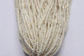 11/0 Hanks Charlotte Cut Beads Patina Opaque Chalk White Aurore Boreale 1/5/25/50/100 Hanks PREMIUM SEED BEADS, Native Supplies