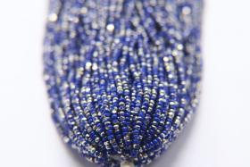 11/0 Hanks Charlotte Cut Beads Patina Opaque Medium Blue Silver 1/5/25/50/100 Hanks PREMIUM SEED BEADS, Native Supplies