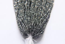 13/0 Hanks Charlotte Cut Beads Patina Transparent Black Diamond Silver 1/5/25/50/100 Hanks 1.6mm glass beads, jewelry supply, craft supply
