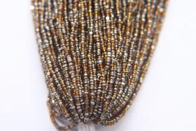 13/0 Hanks Charlotte Cut Beads Patina Light Smoke Topaz Silver 1/5/25/50/100 Hanks 1.6mm glass beads, jewelry supply, craft supply