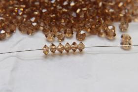 3x5mm Crystal Preciosa Flat Bicone Beads Light Colorado Topaz 36/72/144/432/720 Pieces vintage premium beads, wedding embellishments