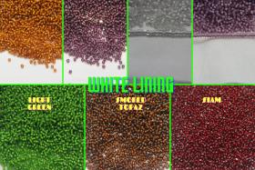 13/0 Charlotte Cut Beads in White Linings (17 Colors) 5/10/20/50/250/500 Grams PREMIUM SEED BEADS, native supplies, heart beads, love beads