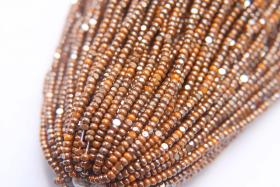 11/0 Hanks Charlotte Cut Beads Ionized Opaque Light Orange  1/5/25/50/100 Hanks PREMIUM SEED BEADS, Native Supplies