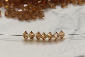 4x6mm Jet Preciosa Flat Bicone Spacer Beads Light Colorado Topaz 36/72/144/432/720 Pieces jewelry making, VINTAGE, wedding decorations