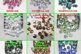8mm SWAROVSKI 6200 Rivoli Crystal Pendant Beads (17 Colors) 2/4/24/72/144 Pieces PREMIUM Materials